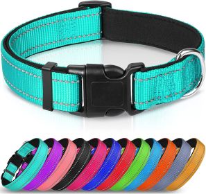 Reflective Dog Collar; Soft Neoprene Padded Breathable Nylon Pet Collar Adjustable for Medium Dogs - Purple - Small (Pack of 1)