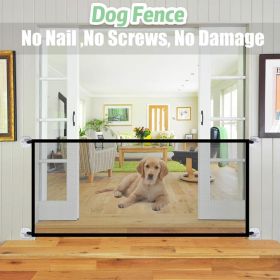 Pet Dog Gate Qiao Net Dog Fence Pet Barrier Fence Suitable For Indoor Safety Pet Dog Gate Safety Fence Pet Supplies Direct Sales - black - 180cm