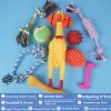 10-piece set of dog toys puzzle relieve boredom bite-resistant molar knot pet supplies - random color