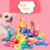 10-piece set of dog toys puzzle relieve boredom bite-resistant molar knot pet supplies - random color