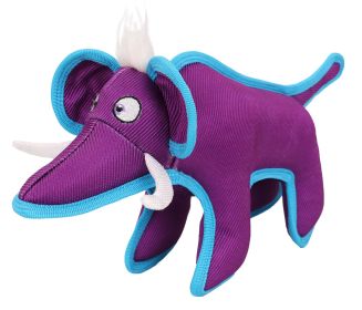 Pet Life Animal Dura-Chew Reinforce Stitched Durable Water Resistant Plush Chew Tugging Dog Toy - Purple