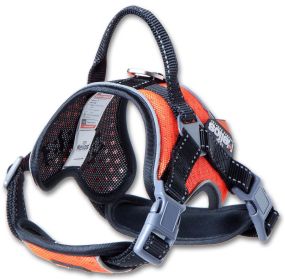 Dog Helios 'Scorpion' Sporty High-Performance Free-Range Dog Harness - Orange - Medium