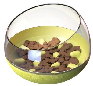 Pet Life 'Tumbowl' Slow Feeding Pet Bowl - Yellow