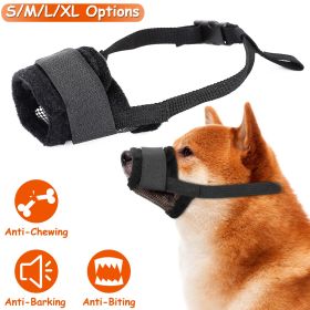 Pet Dog Muzzle Mask Adjustable Dog Mouth Cover - S