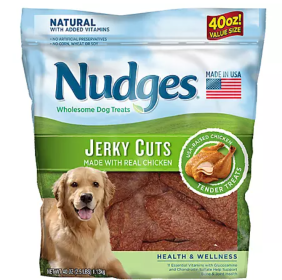 Nudges Health & Wellness Chicken Jerky Dog Treats, 40 oz. - 40 oz