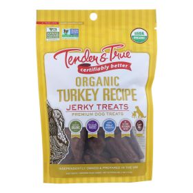 Tender & True Organic Turkey Jerky Dog Treats - Case of 10 - 4 OZ - 2215531