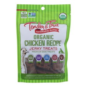 Tender & True Organic Chicken Jerky Dog Treats - Case of 10 - 4 OZ - 2215523