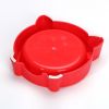 Non-slip healthy cat face bowl cartoon small pet bowl cat bowl dog bowl - Light blue