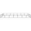 Dog Kennel Black 266.0 ftÂ² Steel - Black