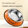 Stainless steel dog bowl; color anti-skid dog bowl; cat bowl - 22cm - Orange cartoon