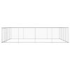 Outdoor Dog Kennel Galvanised Steel 299.2"x299.2"x76.8" - Silver