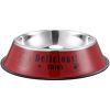 Stainless steel dog bowl; color anti-skid dog bowl; cat bowl - 16cm - Red cartoon