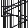 Outdoor Dog Kennel Steel 803.5 ftÂ² - Black