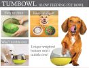 Pet Life 'Tumbowl' Slow Feeding Pet Bowl - Green