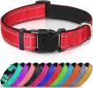 Reflective Dog Collar; Soft Neoprene Padded Breathable Nylon Pet Collar Adjustable for Medium Dogs - Red - X-Large (Pack of 1)