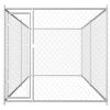 Outdoor Dog Kennel 150.4"x75.6"x72.8" - Silver