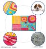 Pet Life 'Sniffer Snack' Interactive Feeding Pet Snuffle Mat - Blue / Pink / Orange