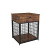 JHX Furniture Dog Crates for small dogs Wooden Dog Kennel Dog Crate End Table, Nightstand(Rustic Brown) - Rustic Brown