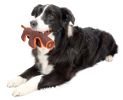 Pet Life Animal Dura-Chew Reinforce Stitched Durable Water Resistant Plush Chew Tugging Dog Toy - Brown