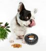 Dog Pet Chew Tires, Durable Natural Rubber Chew Resistant Toy Treat Feeder Dispenser, Dogs Teeth Cleaning Toy, Dog Playing Interaction Iq Training - b