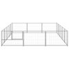 Dog Kennel Silver 161.5 ftÂ² Steel - Silver