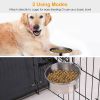 Stainless Steel Dog Bowl Pets Hanging Food Bowl Detachable Pet Cage Food Water Bowl with Clamp Holder - S